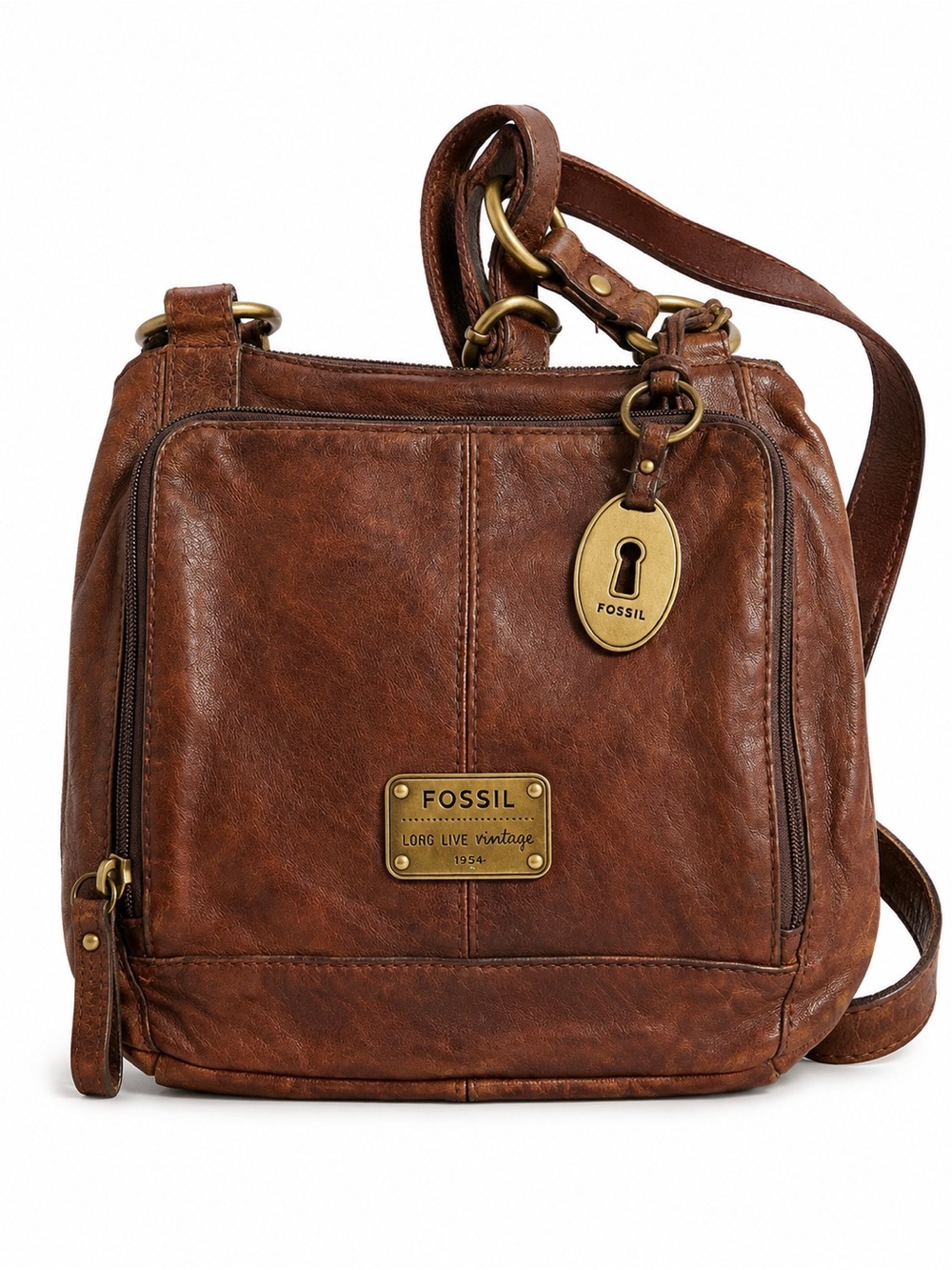 FOSSIL LEATHER CROSSBODY VTG